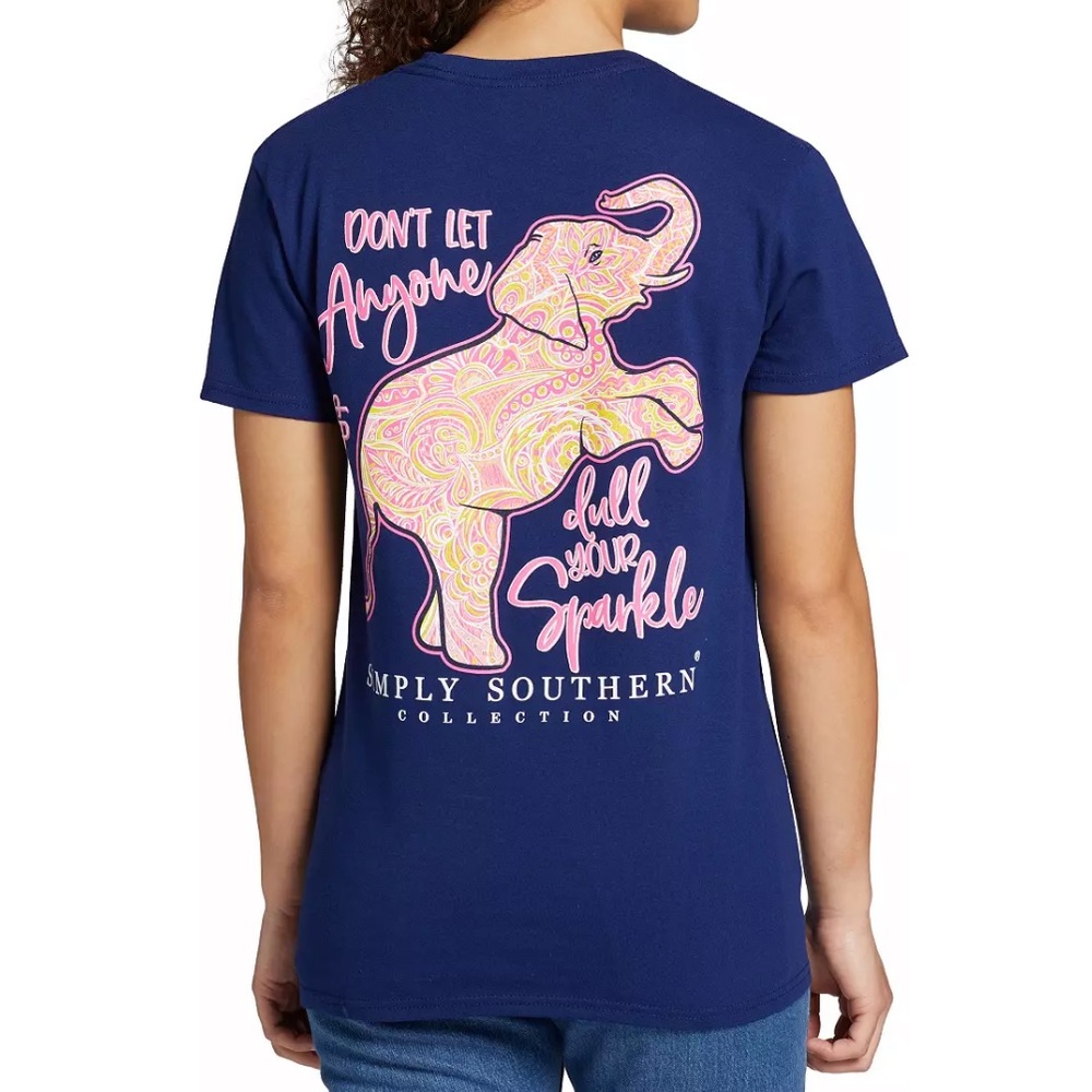Simply southern elephant dull your sparkle tee shirt top XL NWT